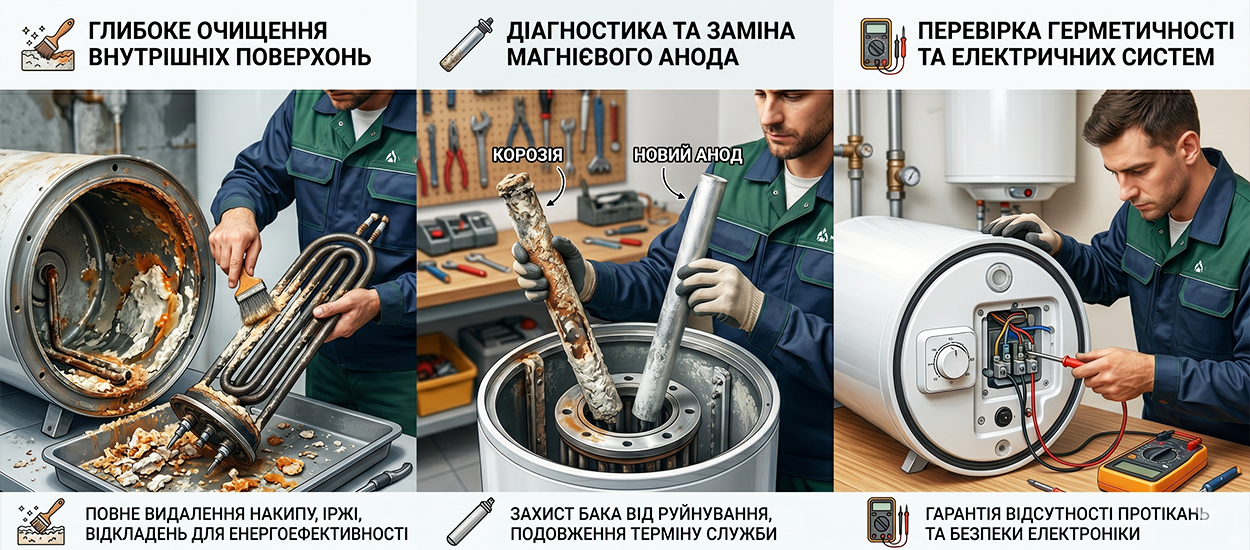 заказать чистку бойлера
