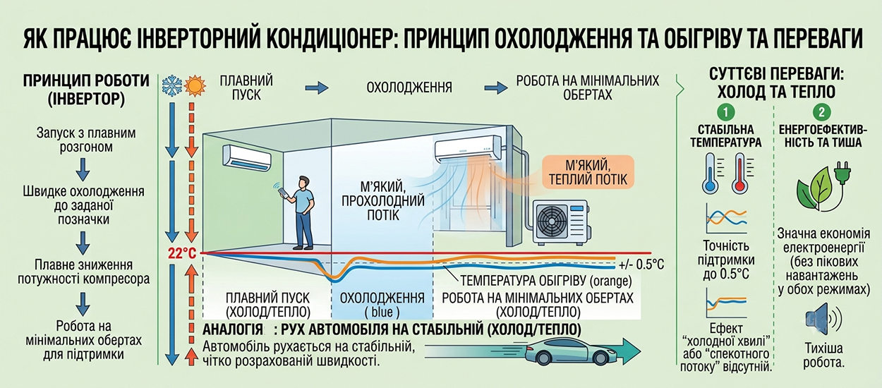отличие инверторного кондиционера от обычного